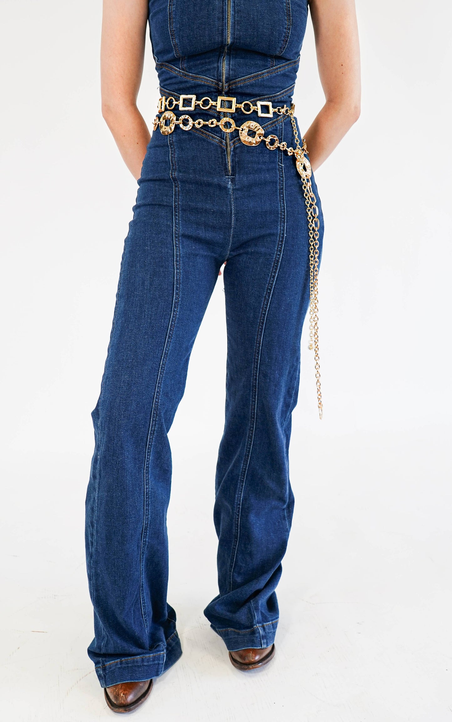 Most Wanted USA - Rectangle Link Chain Belt