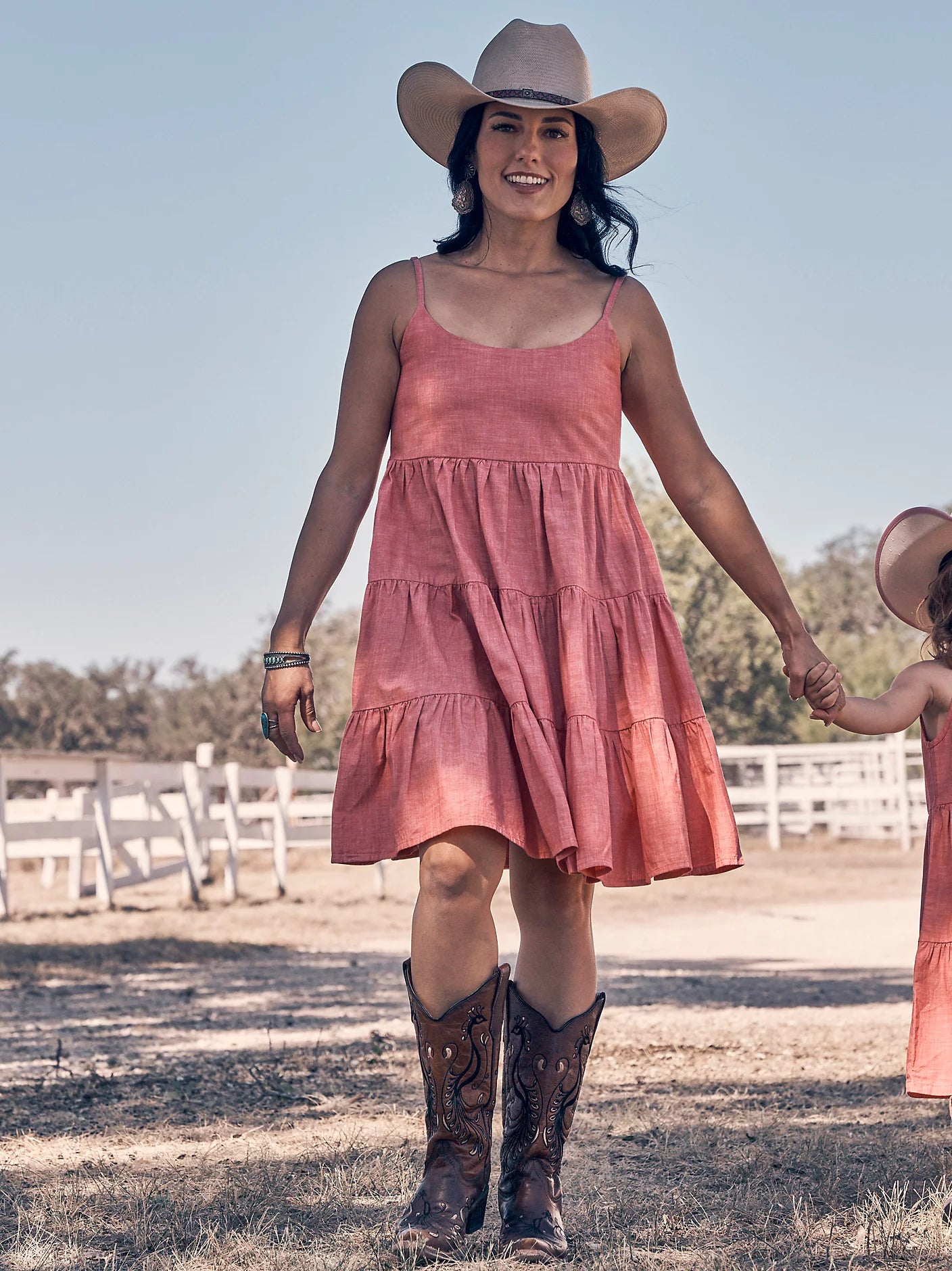 Wrangler Women's Strappy Tiered Dress