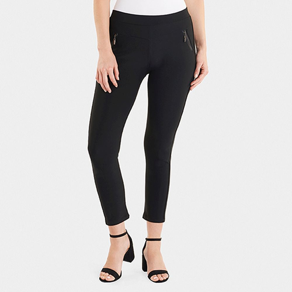 Jasmine Zip Pocket Leggings - Black S/M