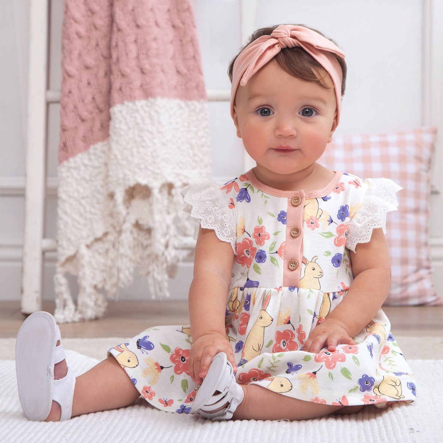Tesa Babe - Baby Girl's Easter Garden Cotton Dress