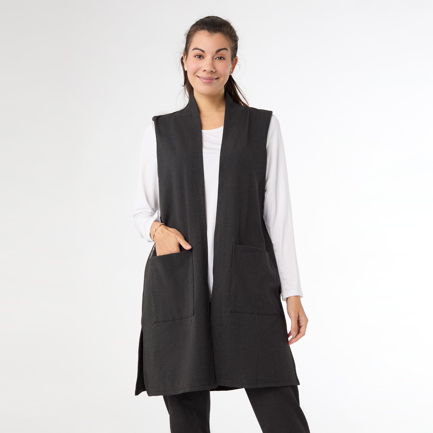 Weekend Brushed Pocket Vest - Midnight Black S/M