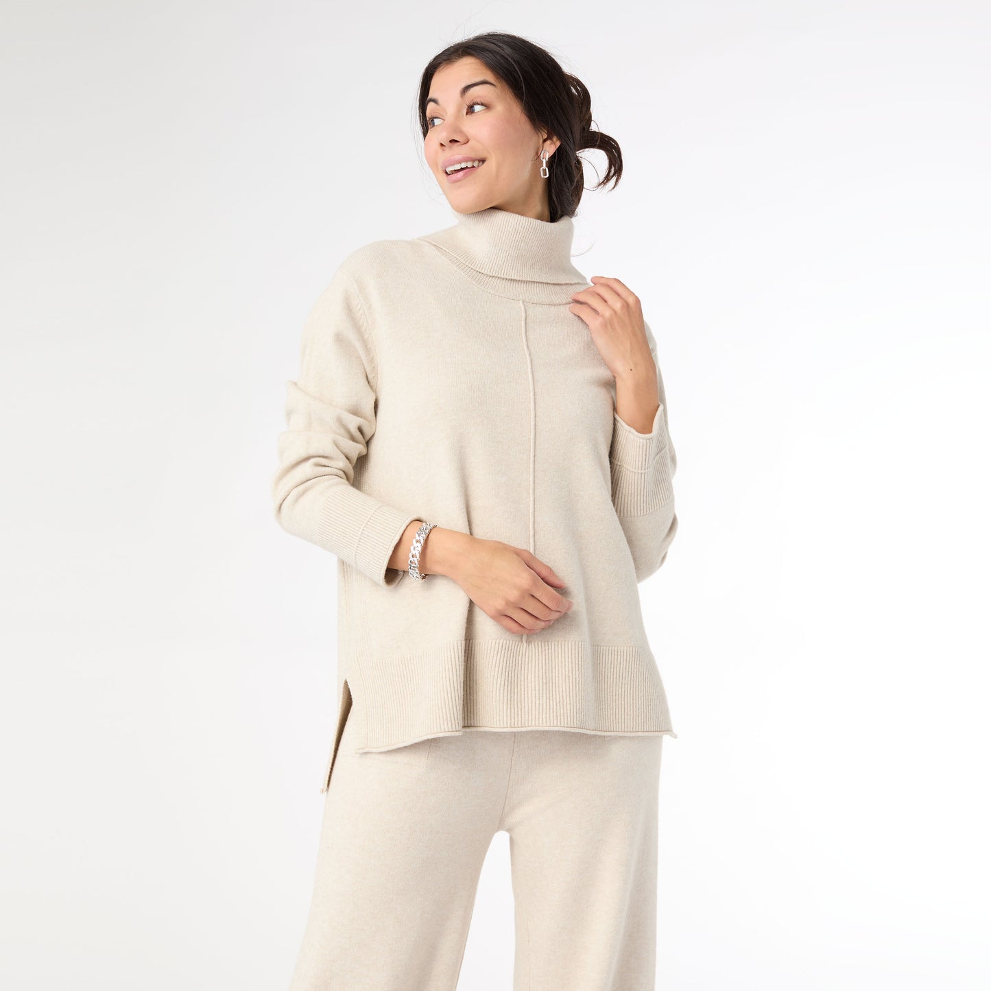 L/XL - Heavenly-Luxe Cowl Neck with Rib Trim...