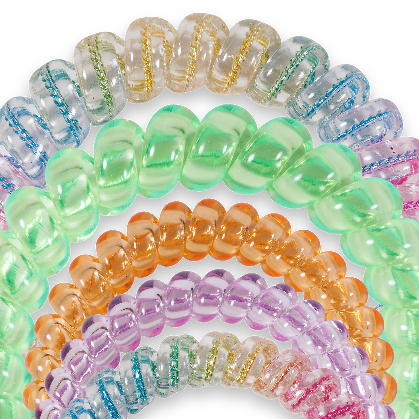 TELETIES - Spiral Hair Coil | Mix Pack | Technicolor Dreams