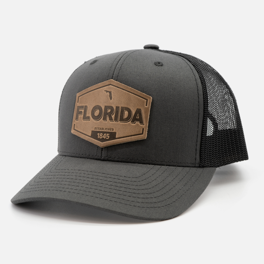 Range Leather Co. - Florida Established Hat | Leather Patch Trucker Hat