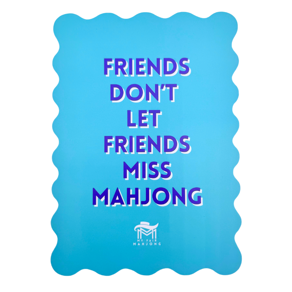 My Fair Mahjong - MAHJONG SHUFFLE CARD | Scalloped Edges & Bright Colors | Sized to Store with Mahjong League Cards