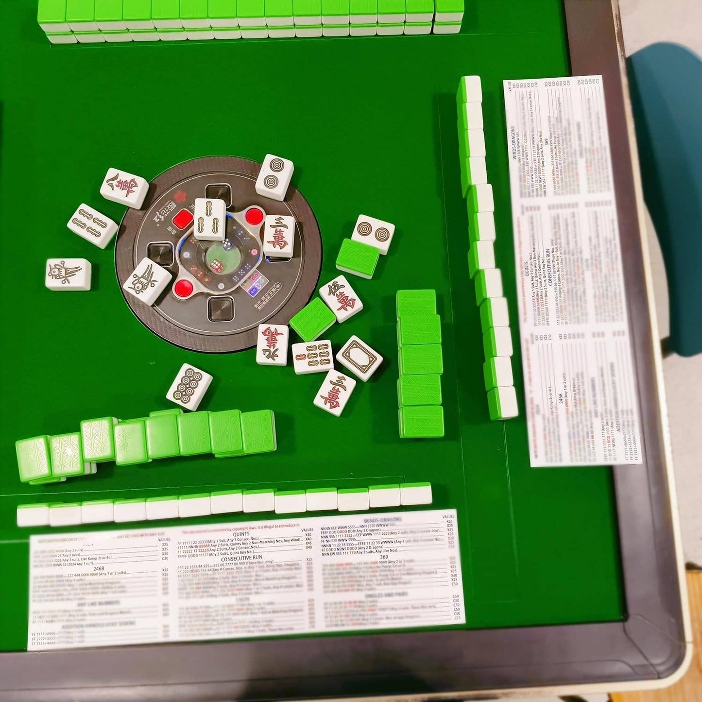 Cykapu - Recreational 2025 Mahjong Hands and Rules Cards, 4 Pcs,Mahjong Rule Card,Mahjong Card