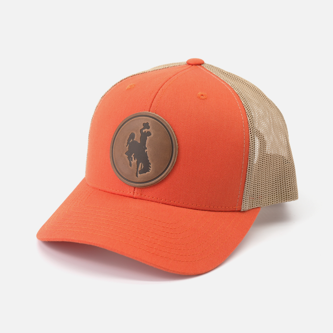 Range Leather Co. - Steamboat Hat - University of Wyoming Leather Patch Hat