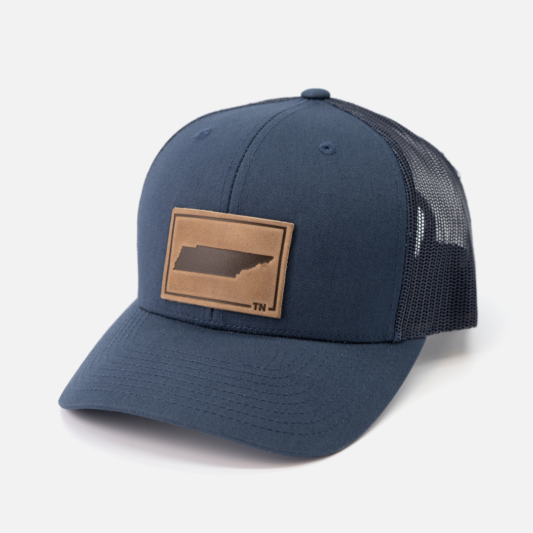 Range Leather Co. - Tennessee Silhouette Hat | Leather Patch Trucker Hat