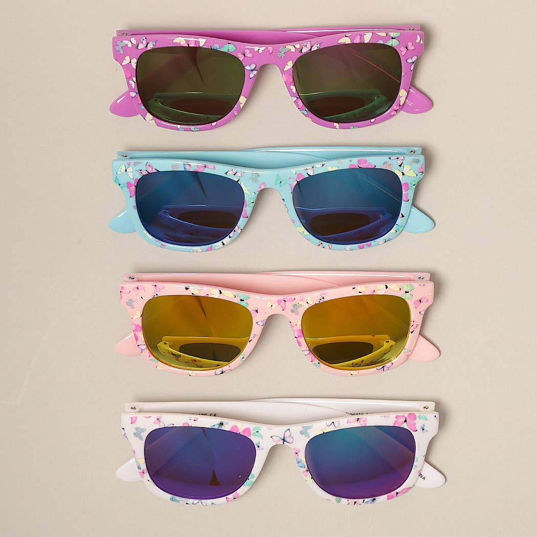 Fashion City - Kids Colorful Butterfly Pattern Sunglasses