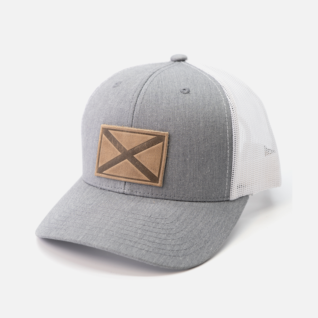 Range Leather Co. - Alabama Flag Hat | Leather Patch Trucker Hat