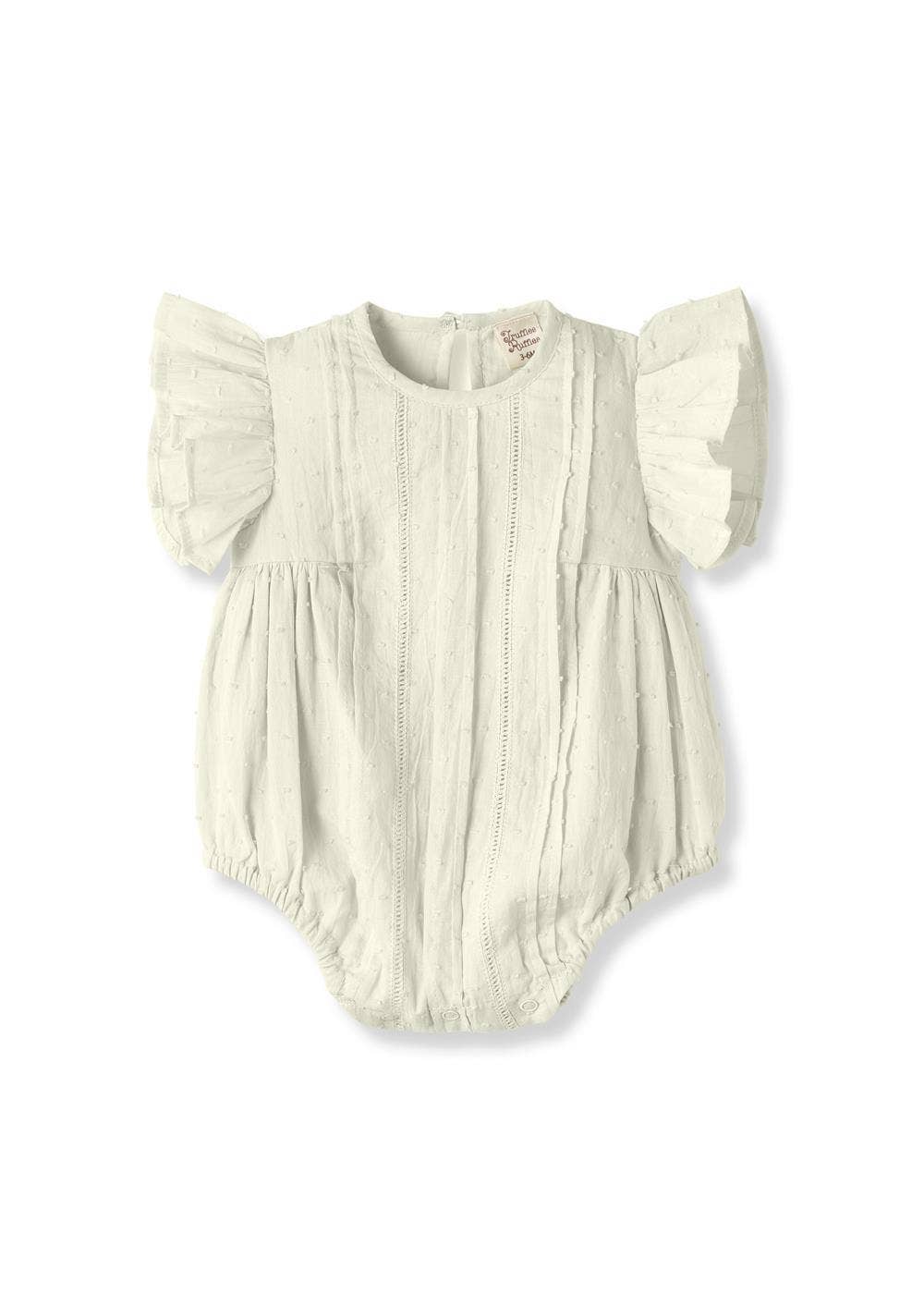 Tesa Babe - Daphne Sage Swiss Dot Cotton Easter Bodysuit