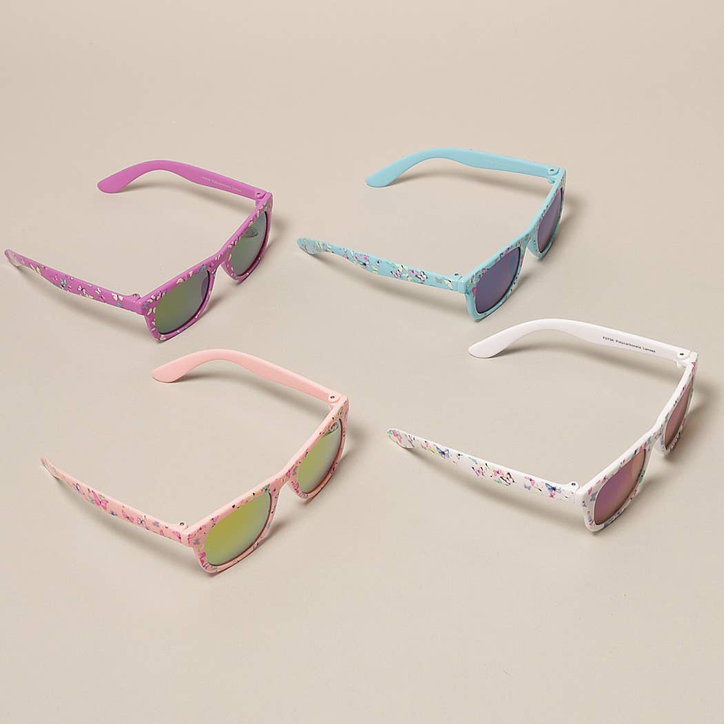 Fashion City - Kids Colorful Butterfly Pattern Sunglasses