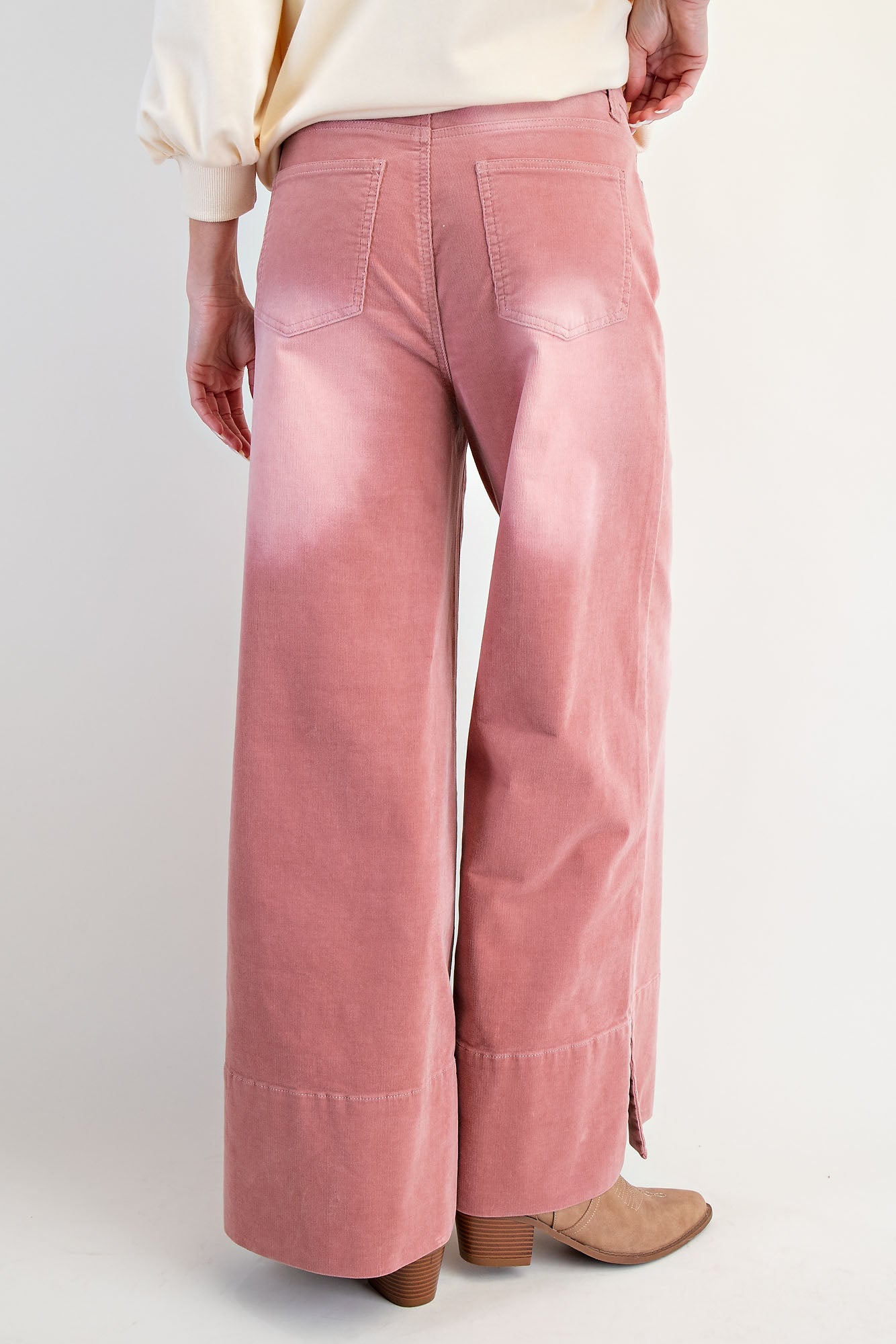 Easel Antique Rose Corduroy Jeans