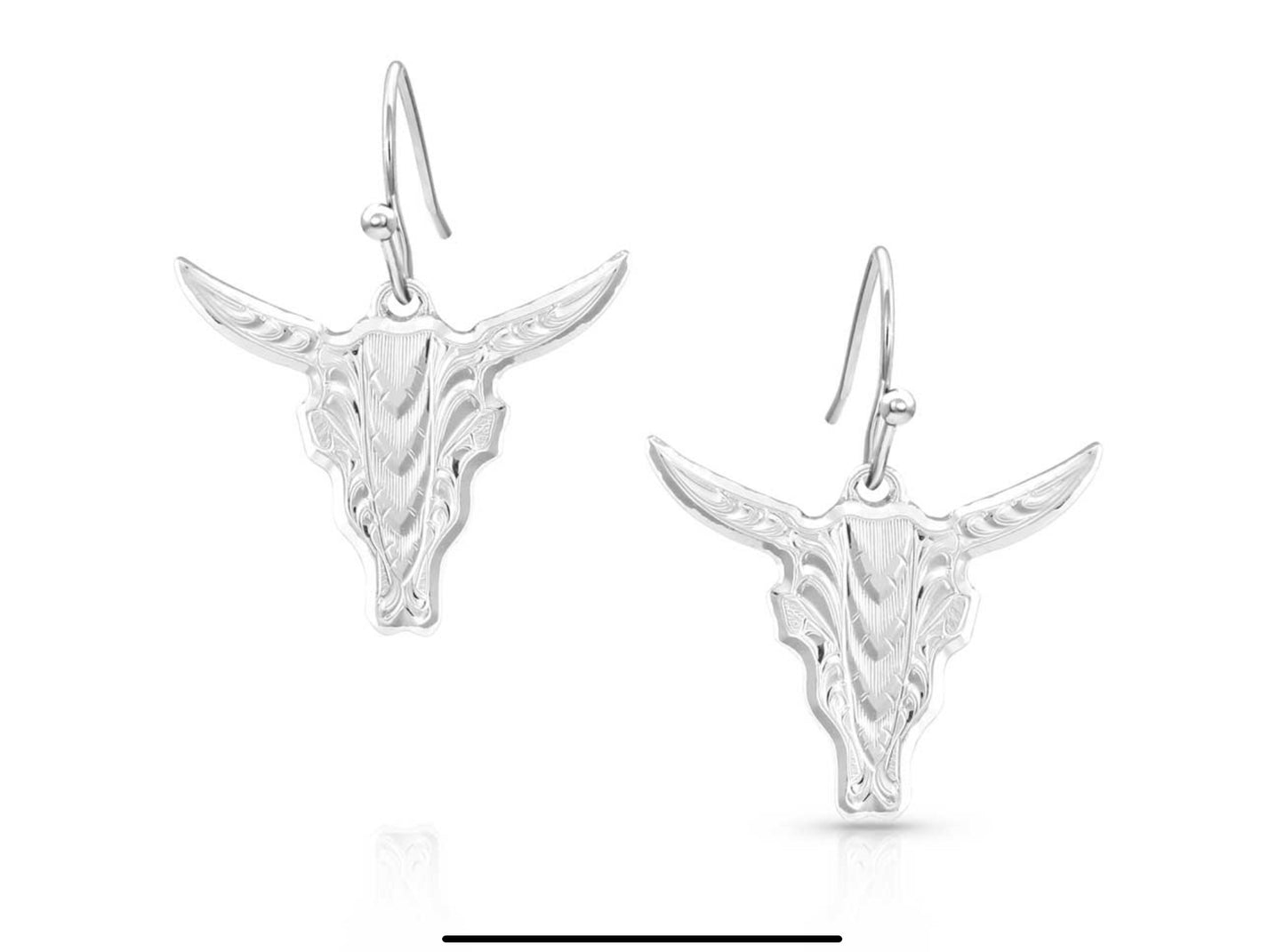 Montana Silversmith Silver Skull Earrings