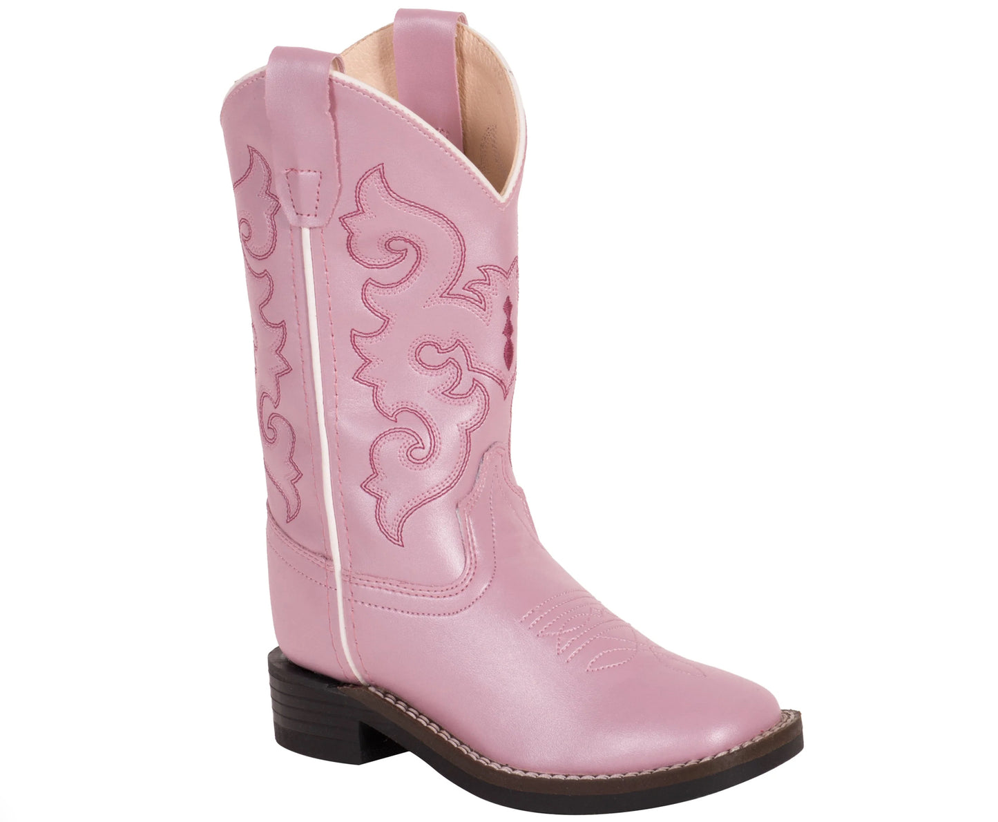 Old West Girl’s Scroll Stitch Cowgirl Boot