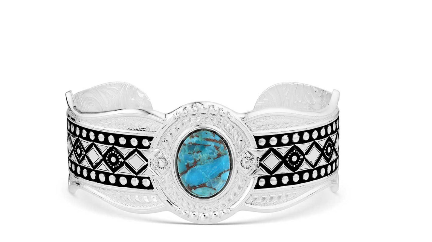 Montana Silversmith Diamond Silver & Turquoise Cuff