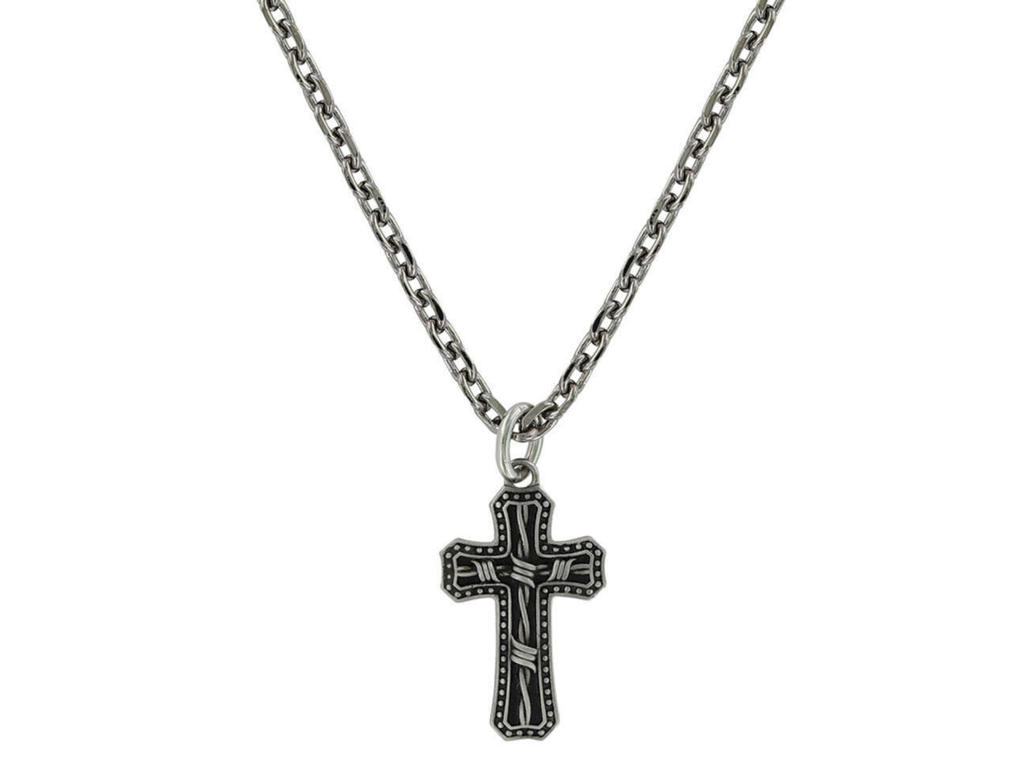 Montana Silversmith Stainless Barbed Cross Necklace