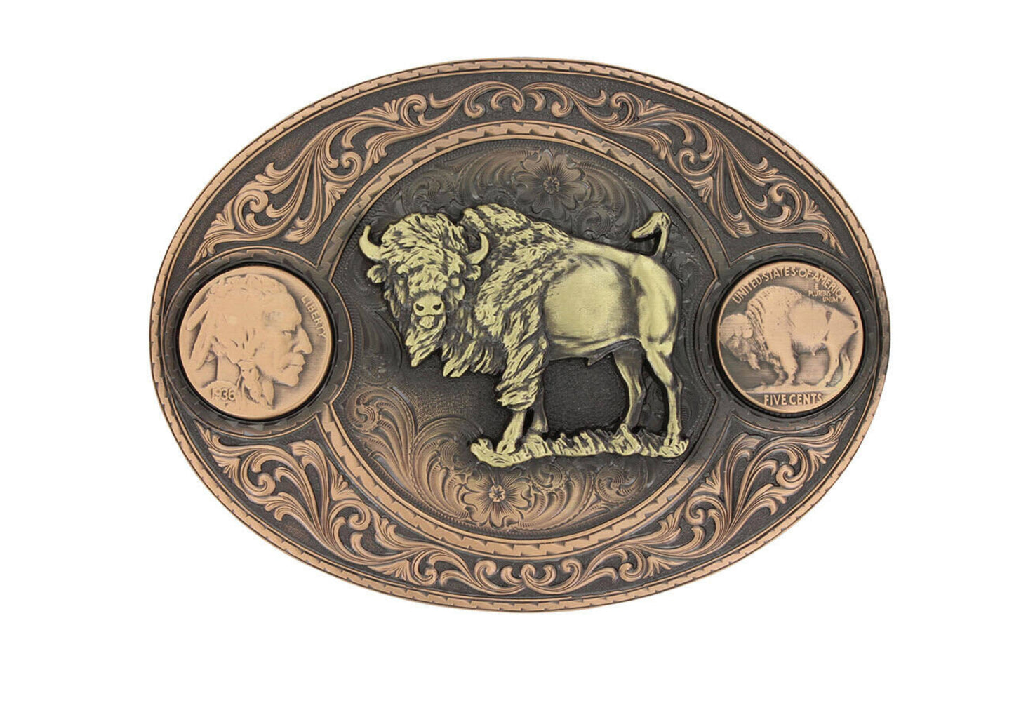 Montana Silversmith Buffalo Nickels Belt Buckle