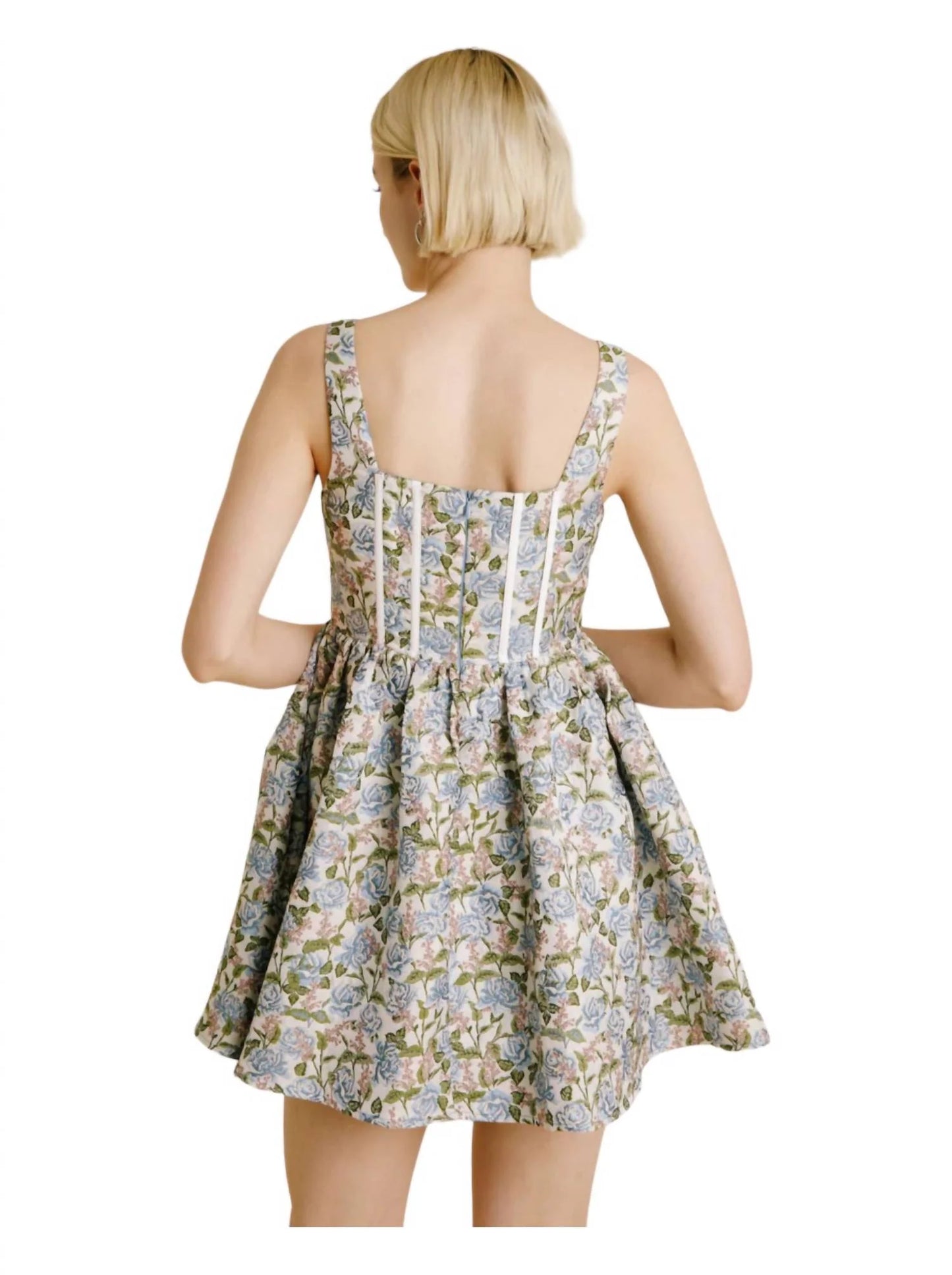 Aureum Corset Binding Mini Dress