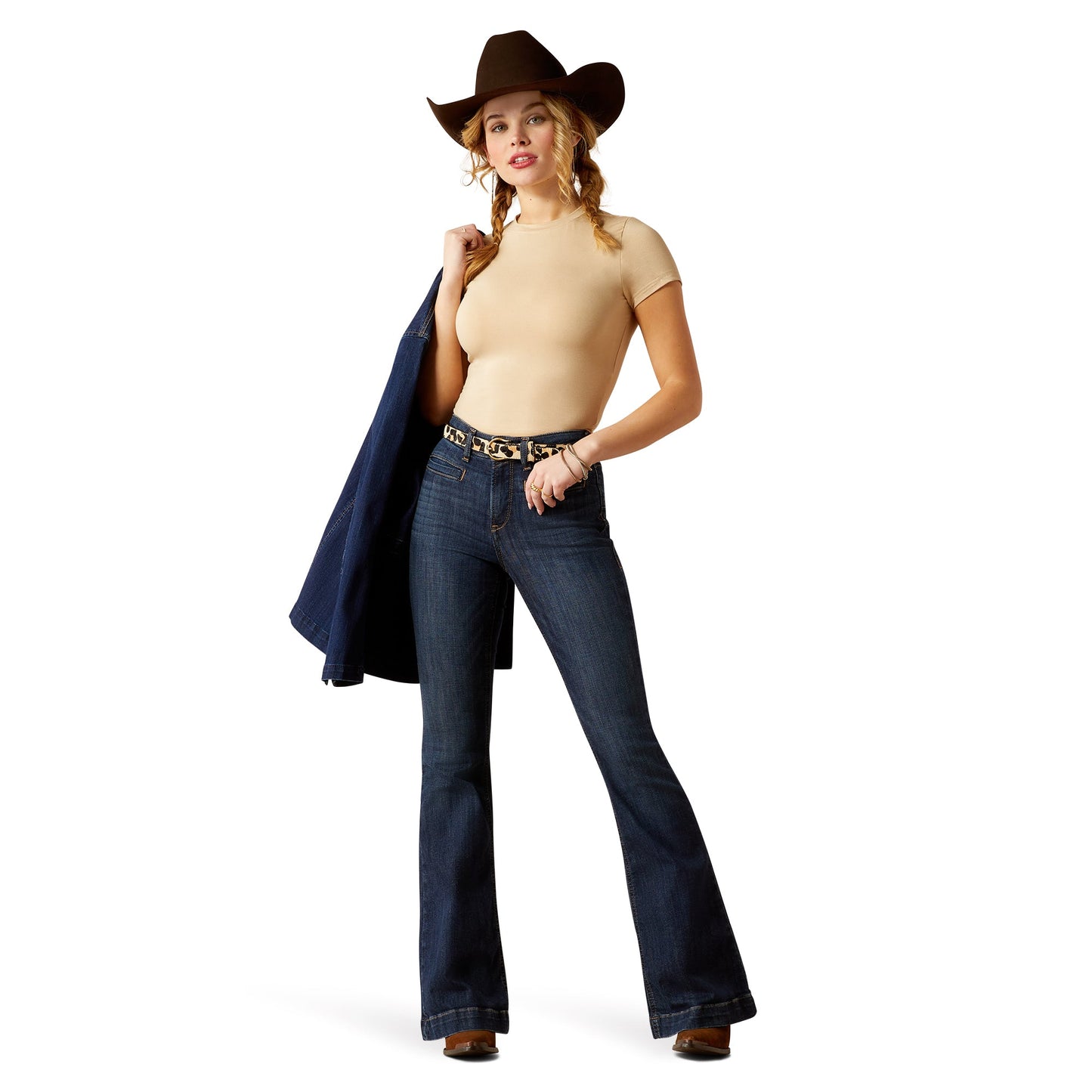 Ariat Womens High Rise Alexa Flare Jean Midnight