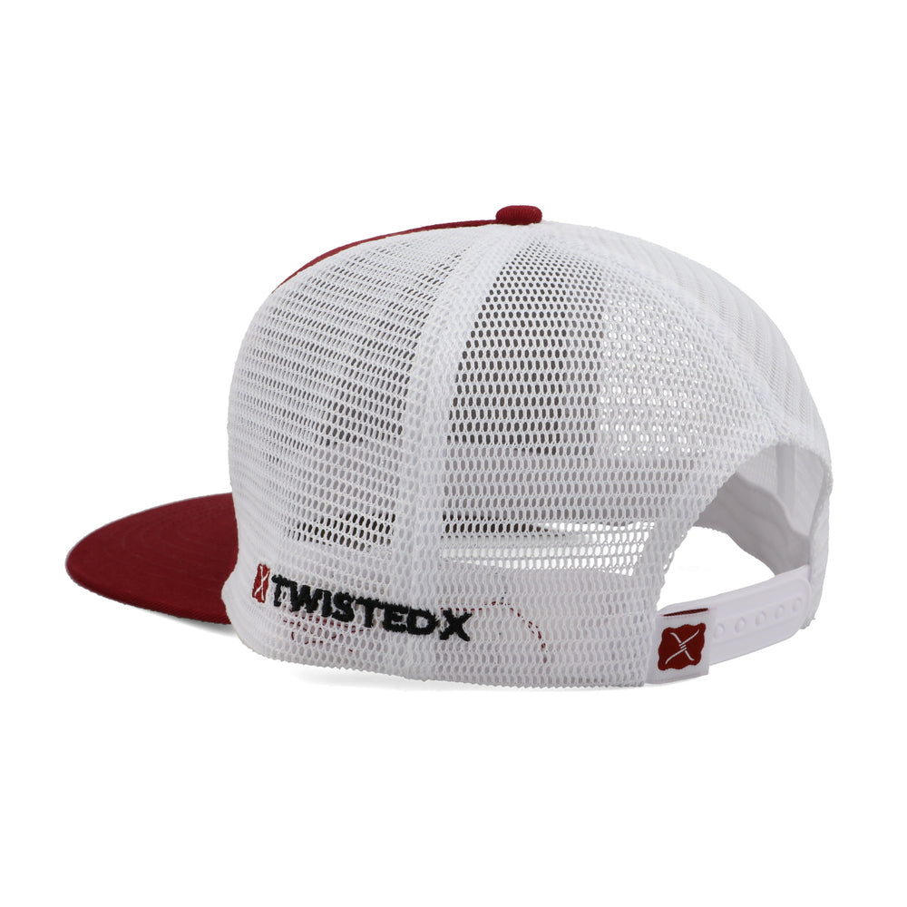 Twisted X Red & White Patch Hat