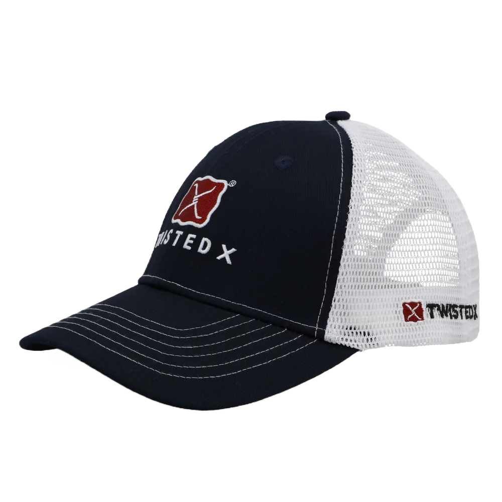Twisted X Navy & White Buckle Cap