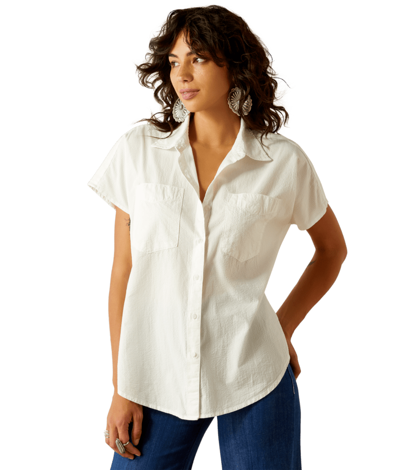 Ariat Vacation Short Sleeve Shirt Cloud Dancer