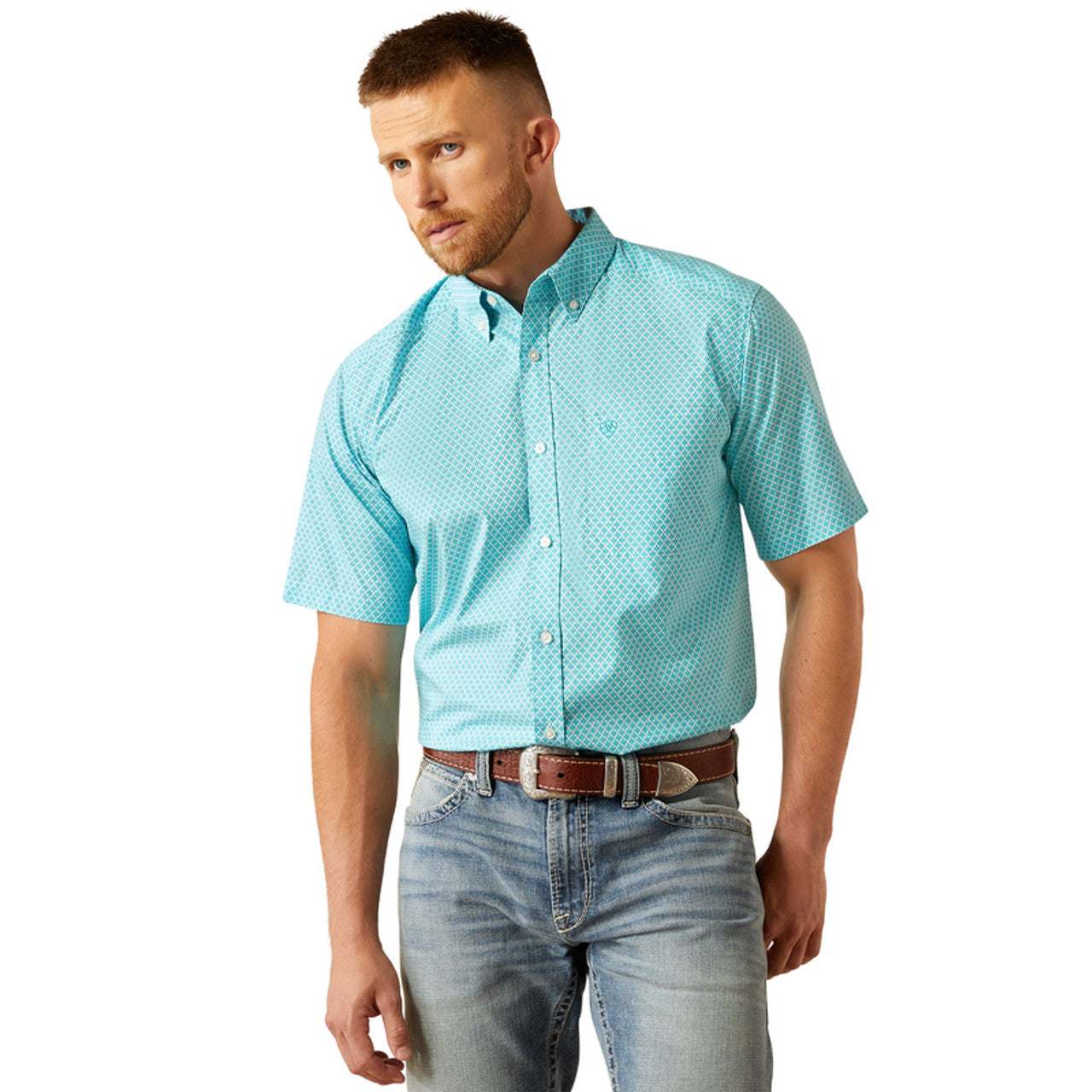 Ariat Westin Light Blue Short Sleeve Shirt
