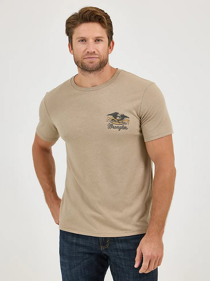 Wrangler Back Graphic T-Shirt In Eagle Brown