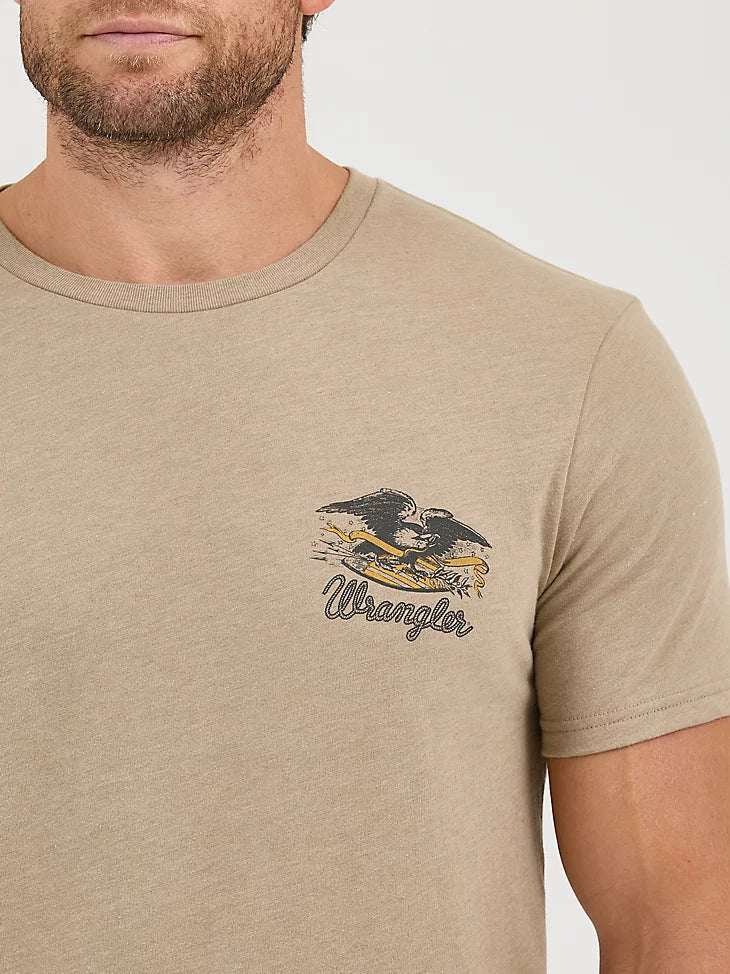 Wrangler Back Graphic T-Shirt In Eagle Brown