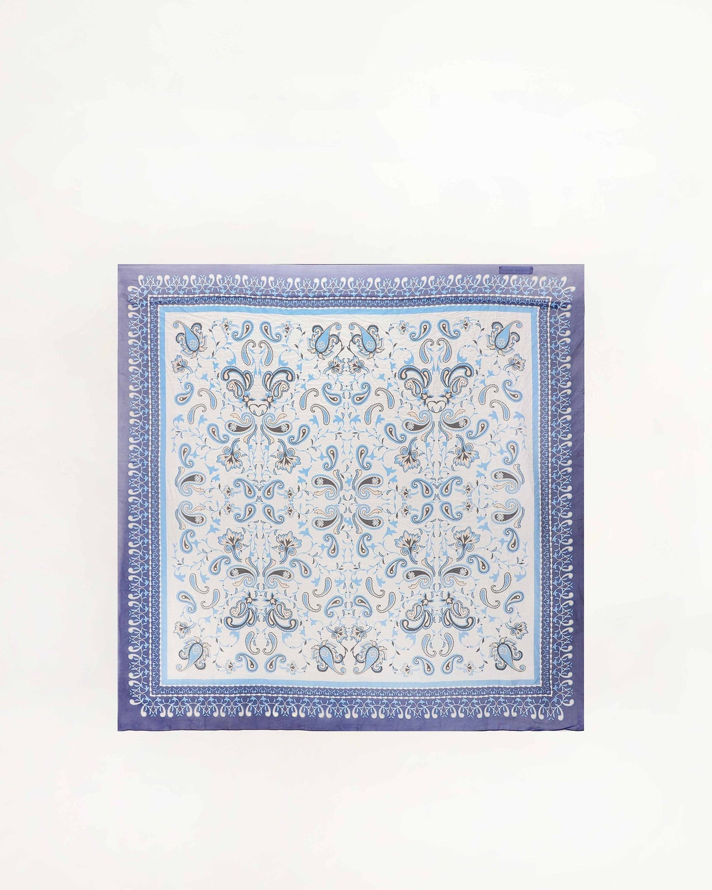 Loyal West Bandana Canyon Silk Scarf In Blue