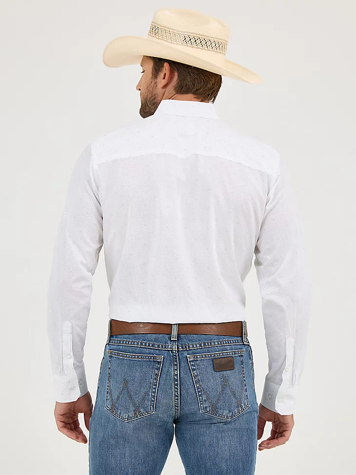 Wrangler Cody Johnson Button Down Ceramic White Dot