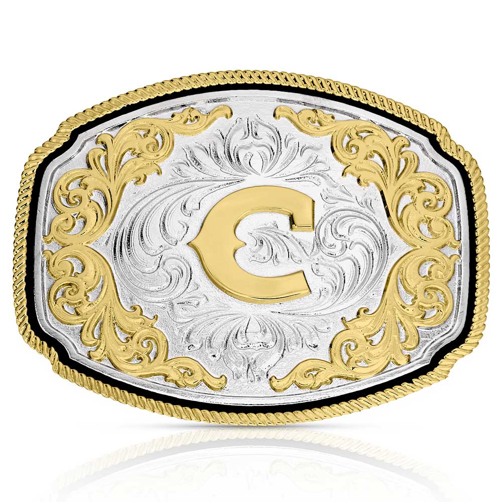 Montana Silversmith Western Initial Belt Buckle- C