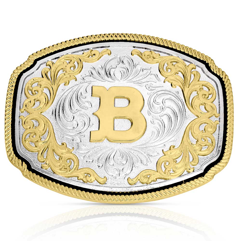 Montana Silversmith Western Initial Belt Buckle- B
