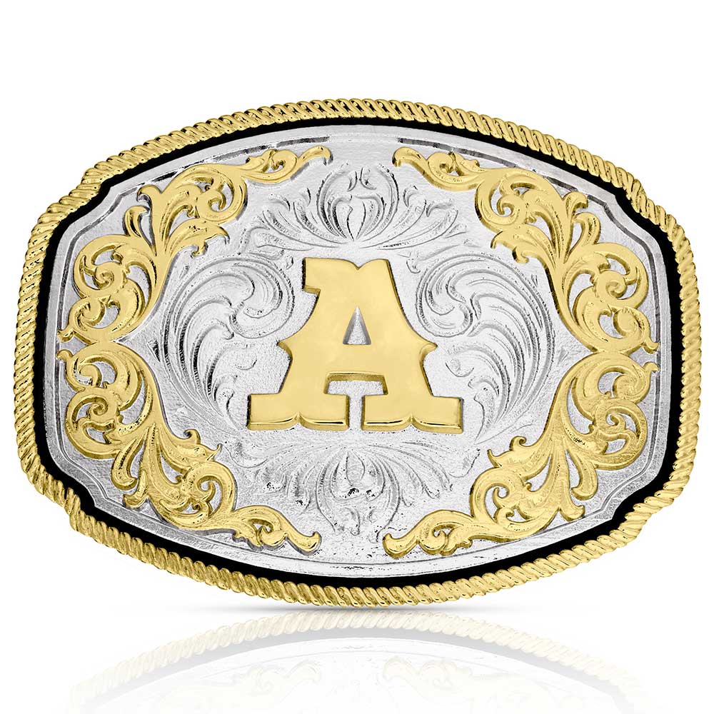 Montana Silversmith Western Initial Belt Buckle - A