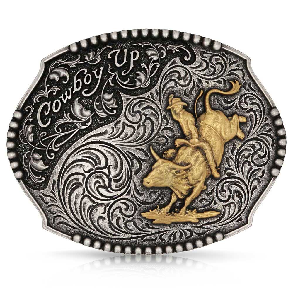 Montana Silversmith Cowboy Up BullRider Belt Buckle