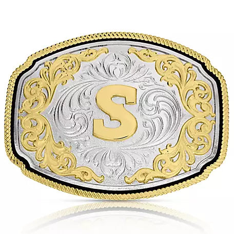 Montana Silversmith Western Initial Belt Buckle - S