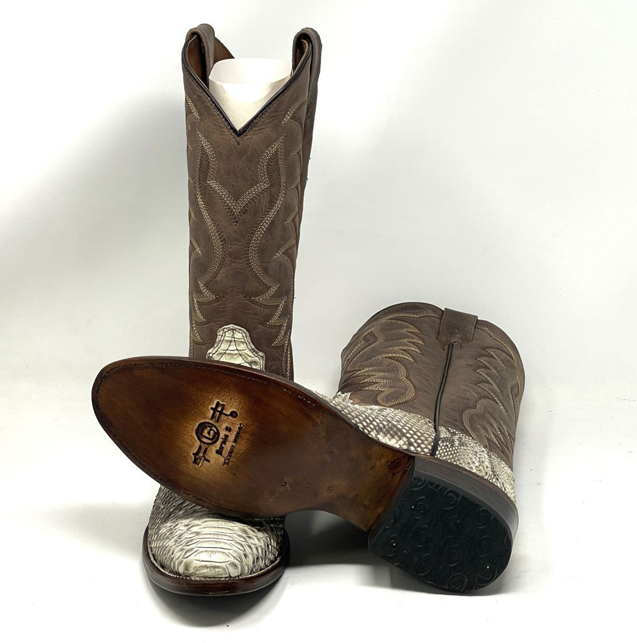 Circle G Python Embroidery Western Boots