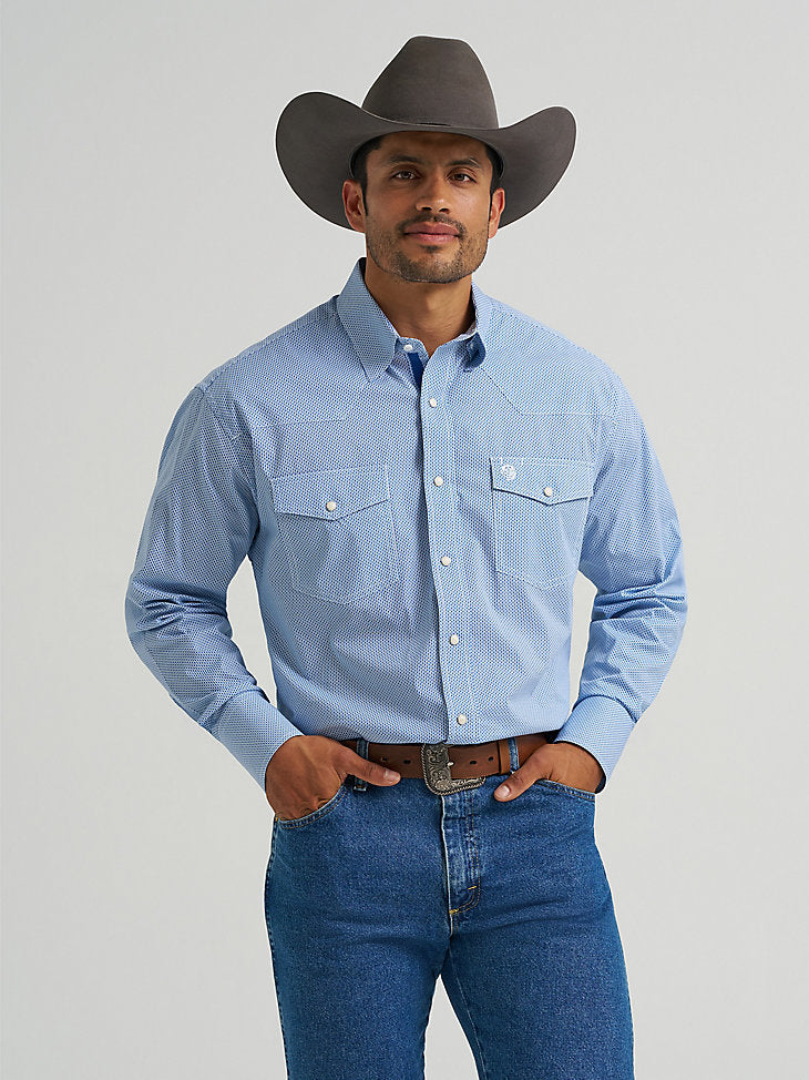 Wrangler George Strait Troubadour Long Sleeve Western Snap