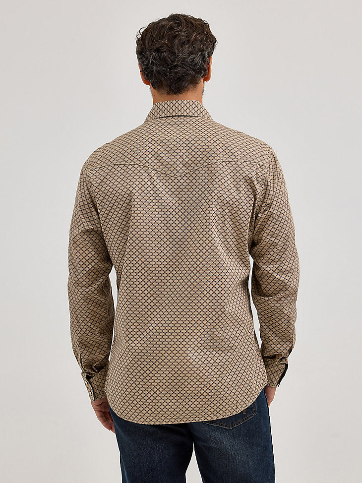 Wrangler Premium Long Sleeve Snap Printed Shirt