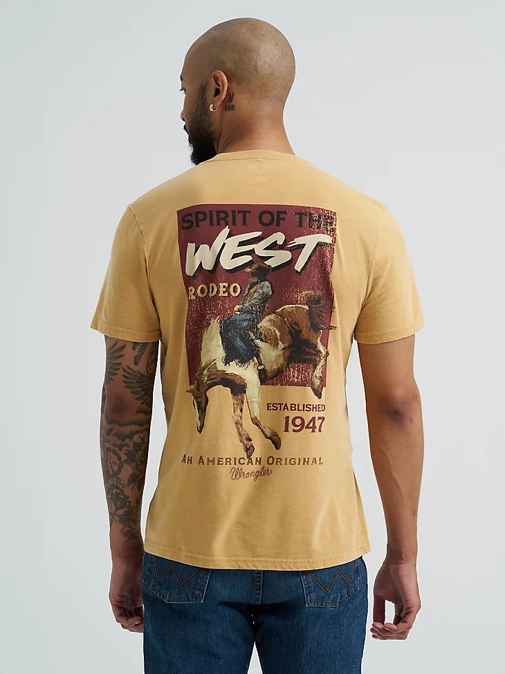 Wrangler Men’s Mineral Wash Back Graphic T-Shirt