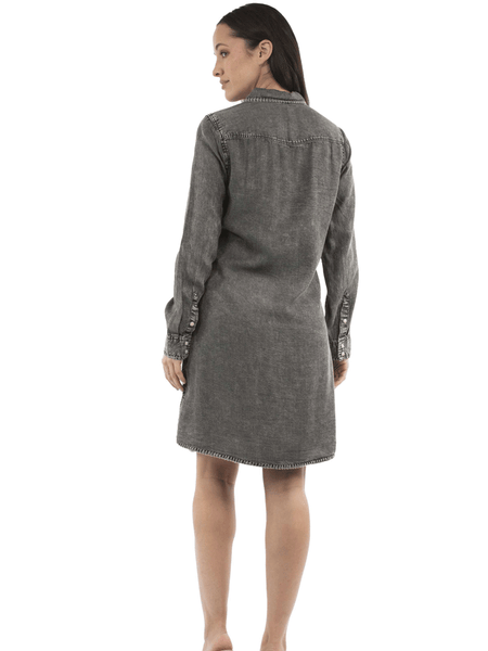 Scully Long Sleeve Whip Stitch Shirt Dress
