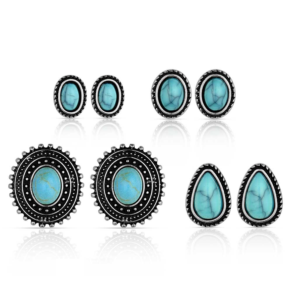 Montana Silversmith Turquoise Studs Earring Set