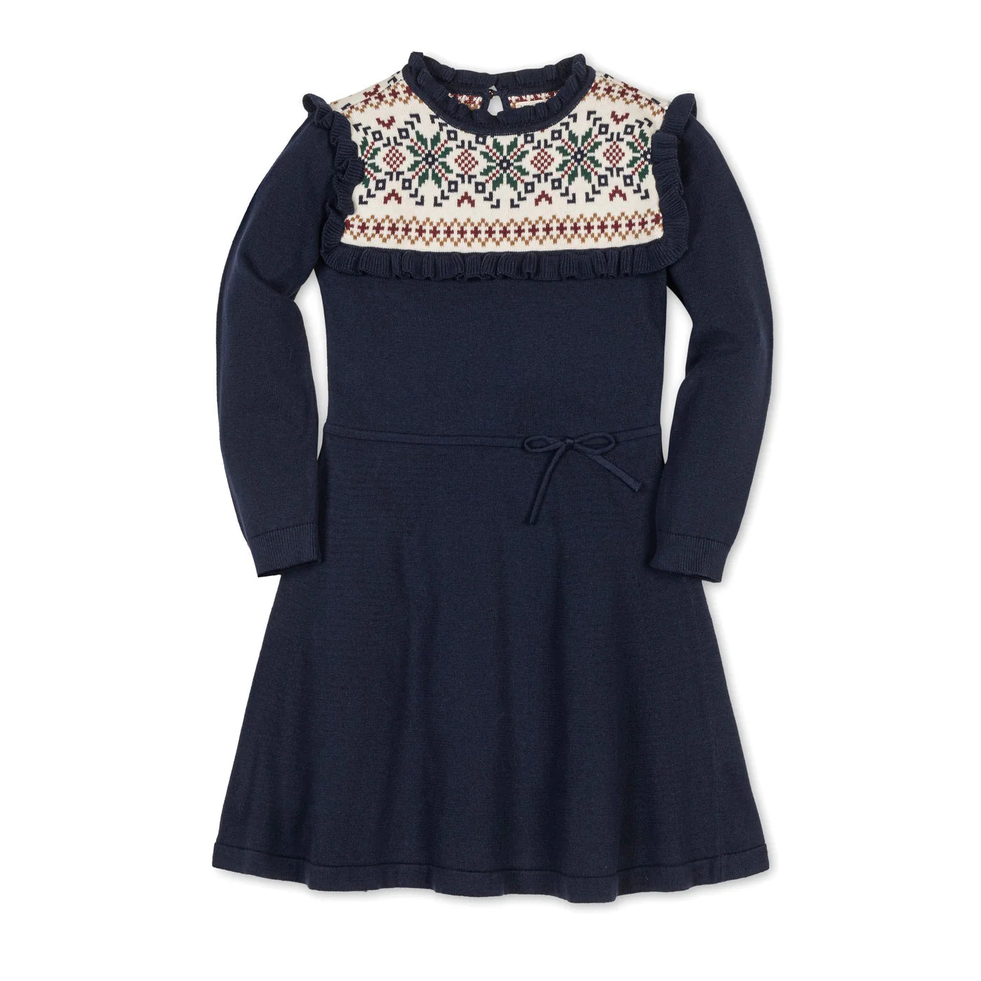 Hope & Henry Girl’s Organic Ruffle Collar Sweater Dress