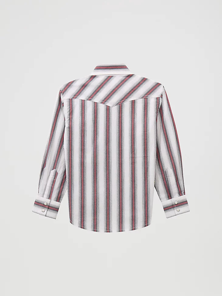 Wrangler Boys Advanced Comfort Western Snap Print Shirt