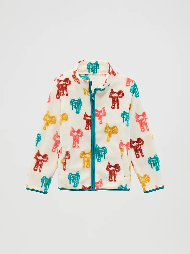 Wrangler Girls Western Full Zip Fleece Jacket