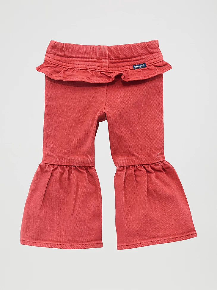 Wrangler Little Girl’s Vibrant Ruffle Leg Flare Jean