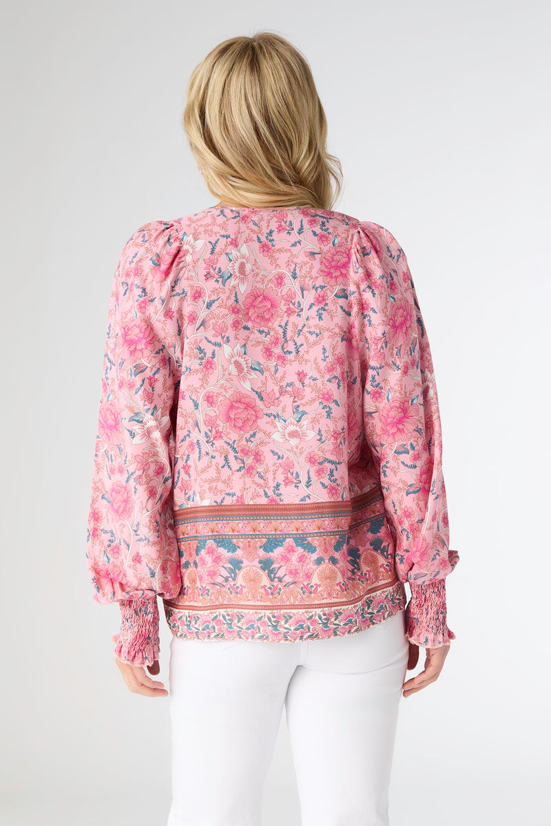 Coco+Carmen Heather Bright Floral Print Top