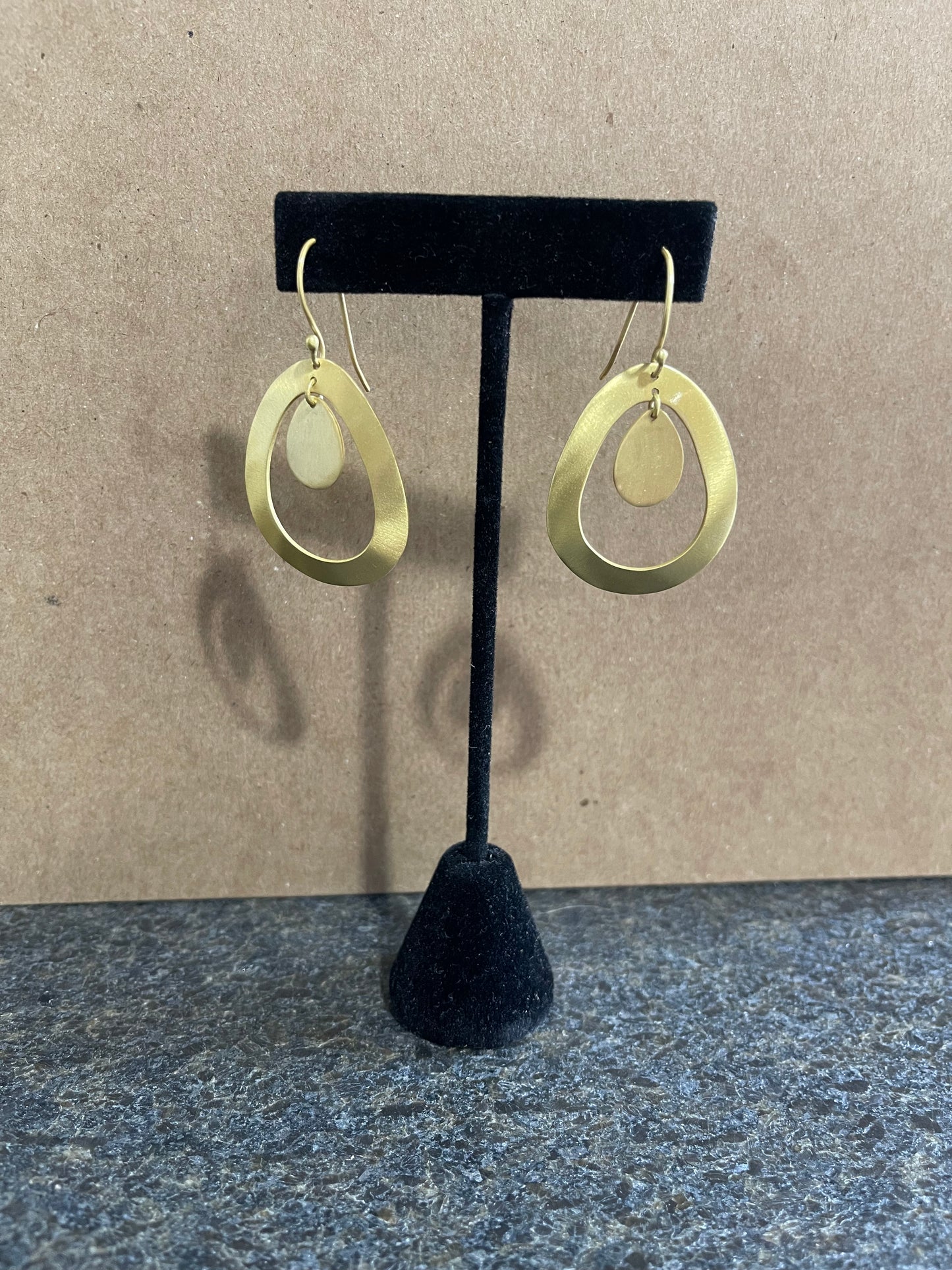 Brushed Gold Loop Earring
