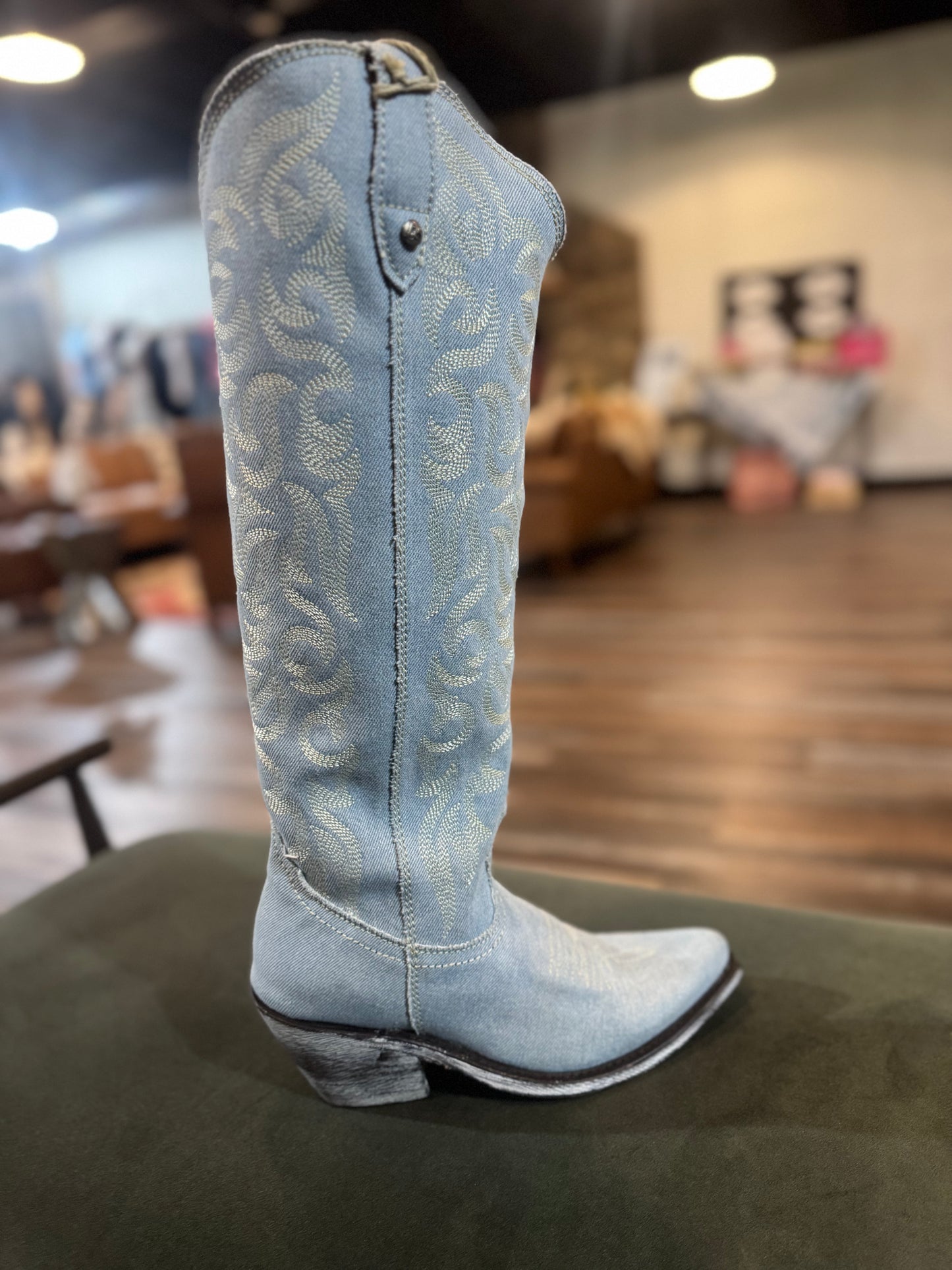 Liberty Black Allie Blue Jean Boots
